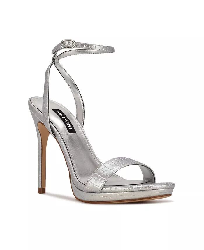 

Женские классические сандалии Loola с ремешком на щиколотке Nine West, серебро