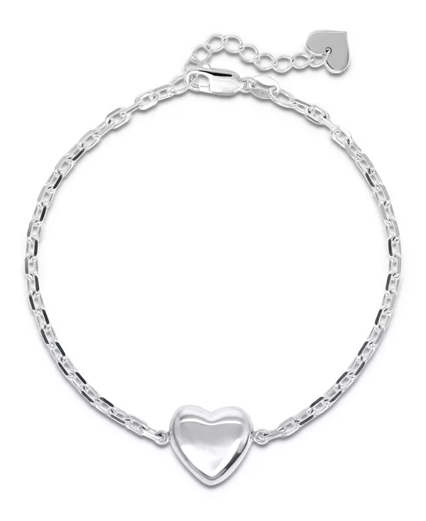 

Браслет-Цепочка в форме сердца из стерлингового серебра, 7,0 дюймов (увеличение до 8,0 дюймов) Devata, silver
