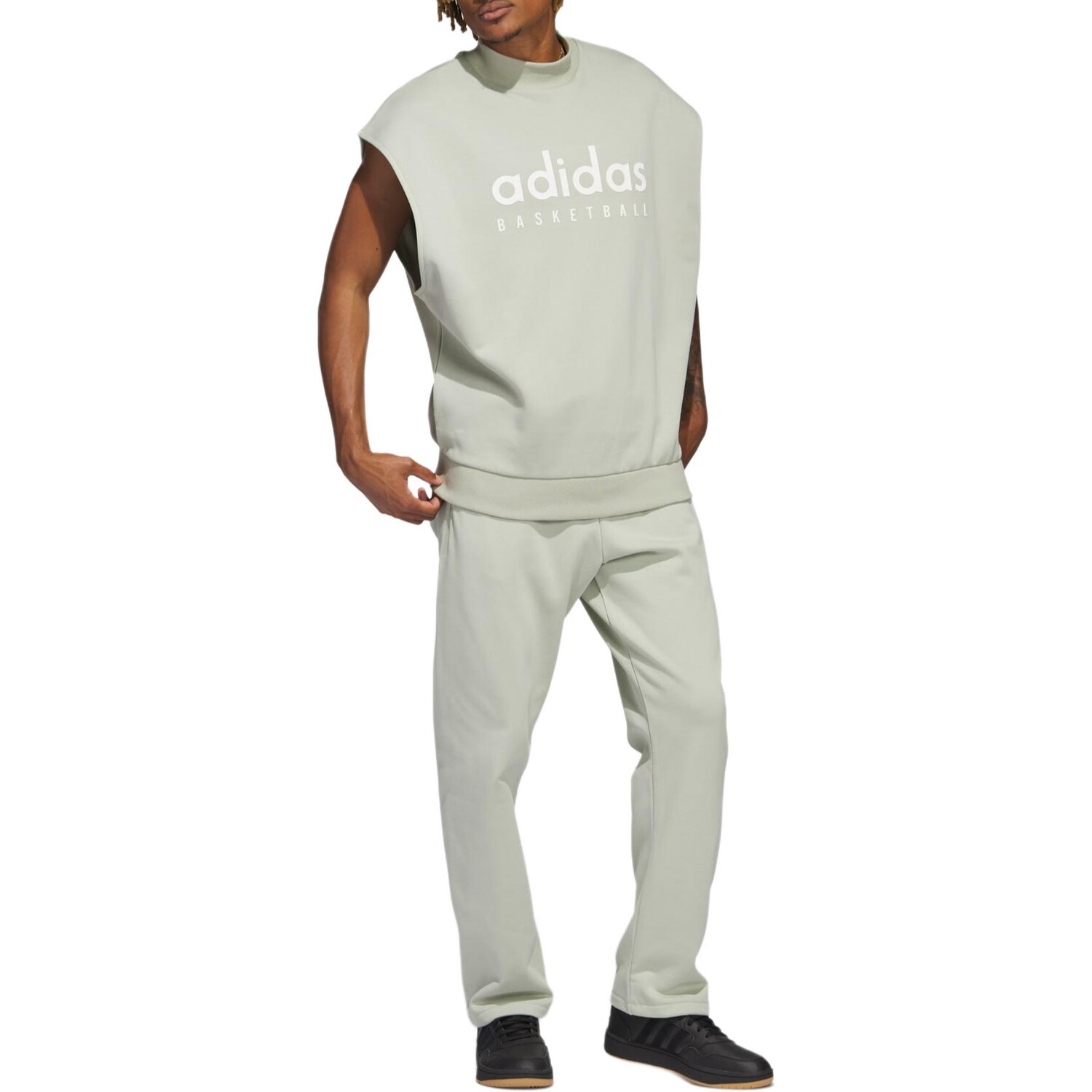 Толстовка унисекс Halo Green Adidas Originals, зеленый — фото 3