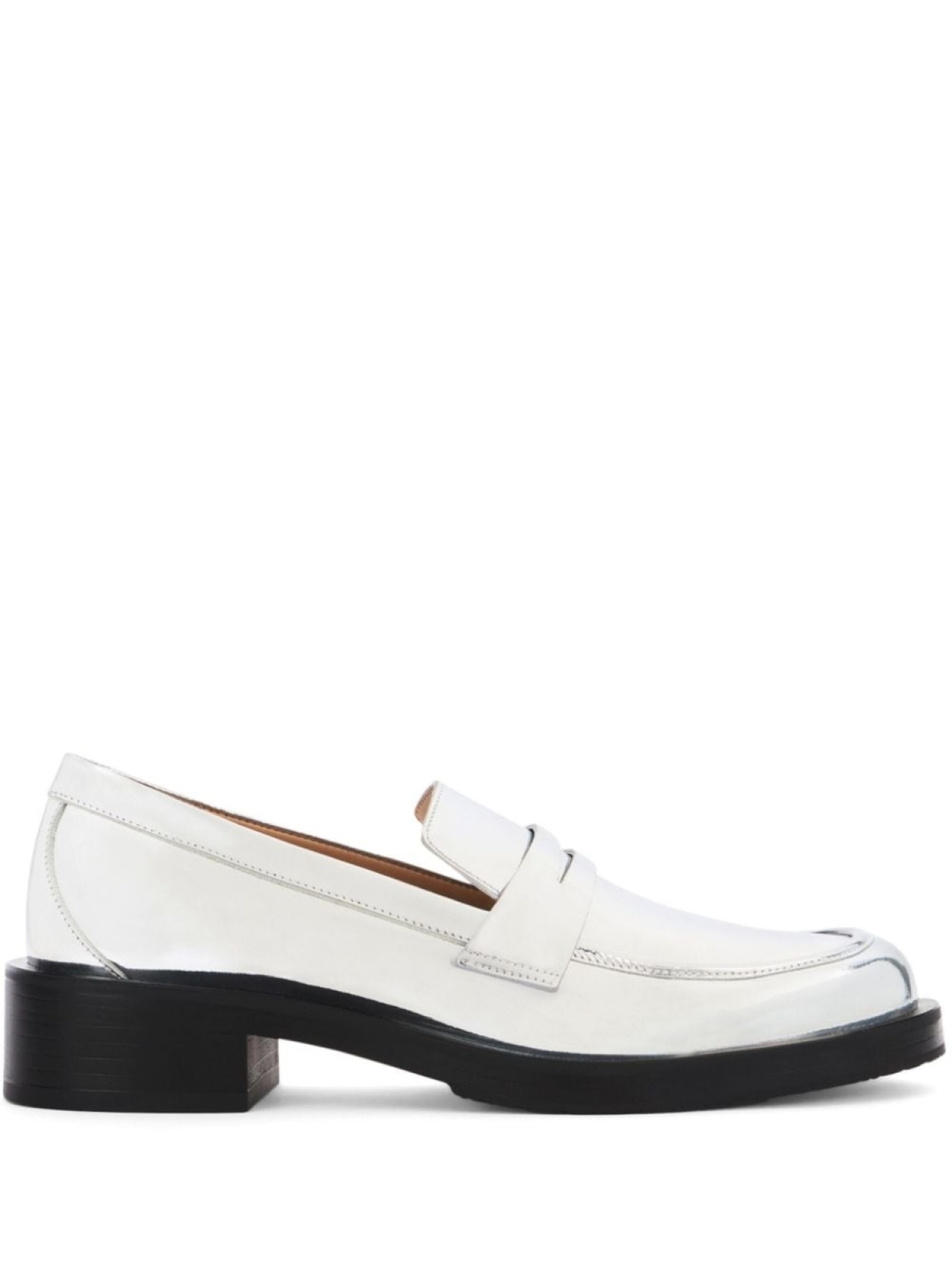 Лоферы Stuart Weitzman 40 мм Palmer Bold, белый