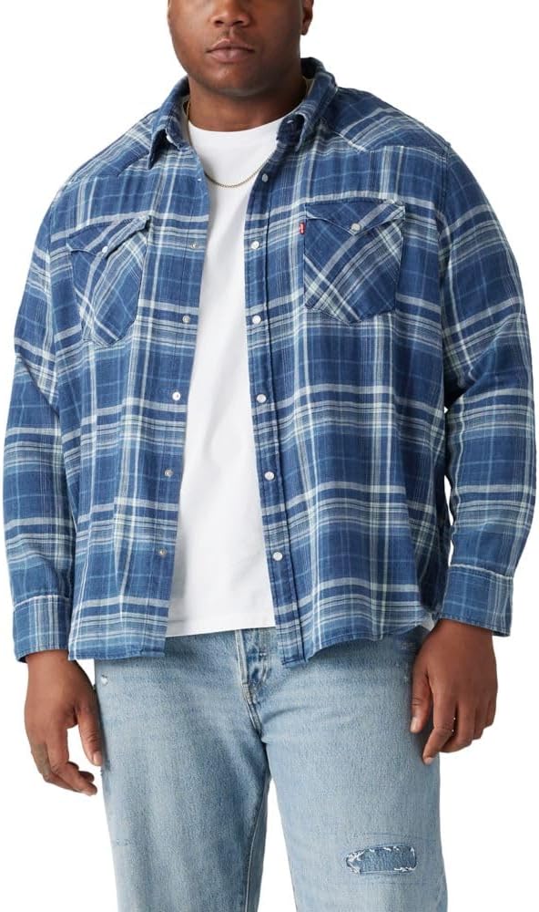 

Мужская классическая рубашка в стиле вестерн Levi's (также доступна в размерах Big и Tall), Crater Indigo Plaid