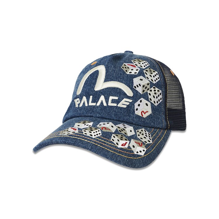 

Бейсболка Palace x Evisu Dice Mesh Trucker, цвет Light Wash