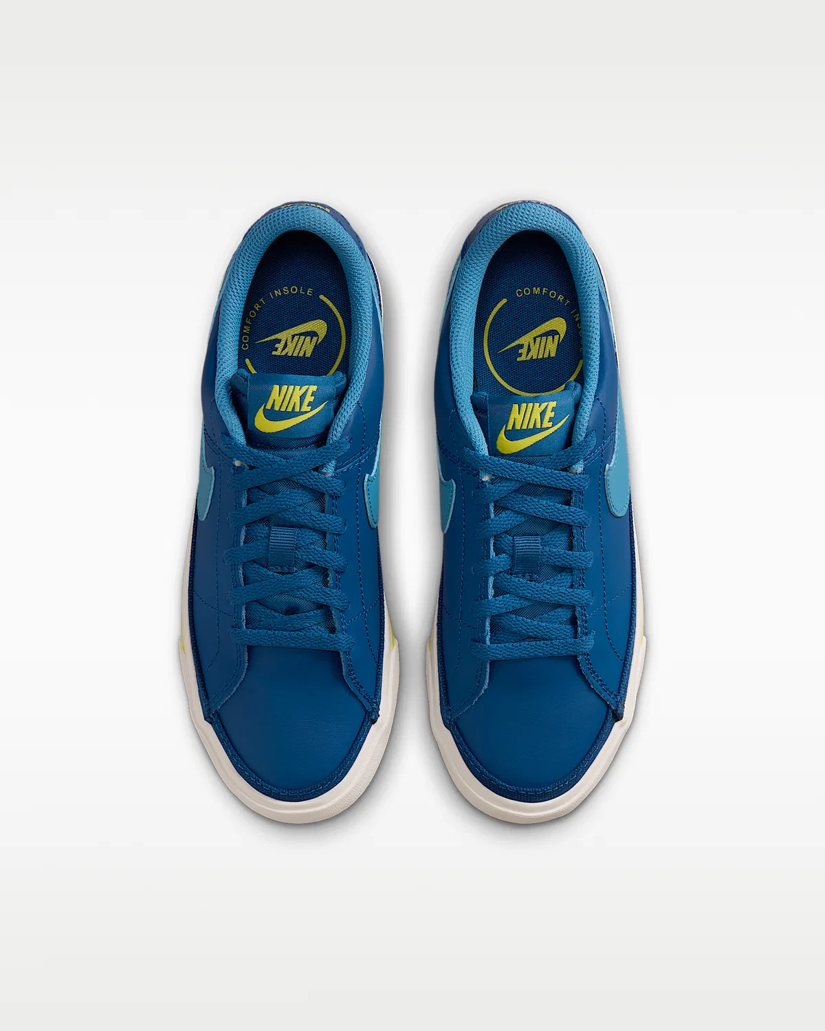 Детские кроссовки Nike Court Legacy, Court Blue/Sonic Yellow/Phantom/Dutch Blue — фото 4