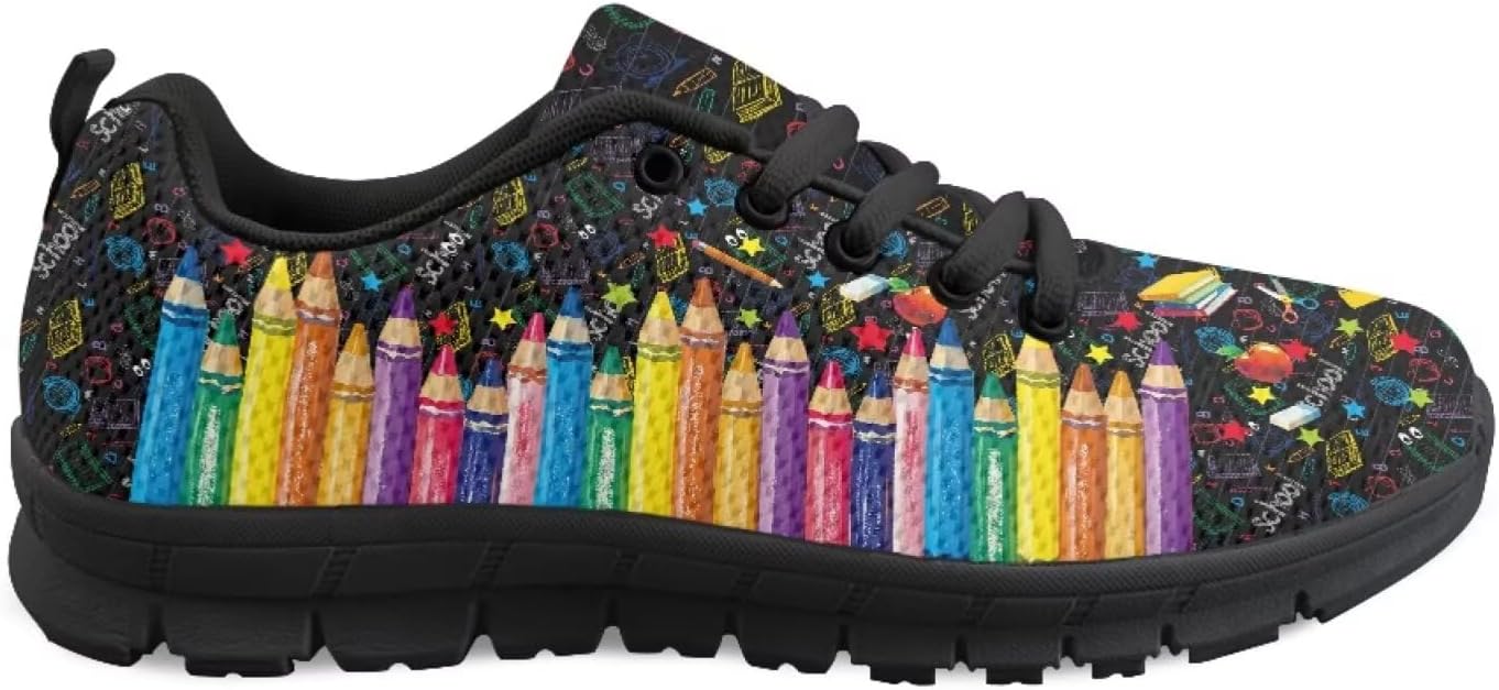 

Кроссовки GETELINSENG унисекс для бега, сетчатые, модные, для тенниса и ходьбы, легкие спортивные, плоская подошва, Rainbow Crayons