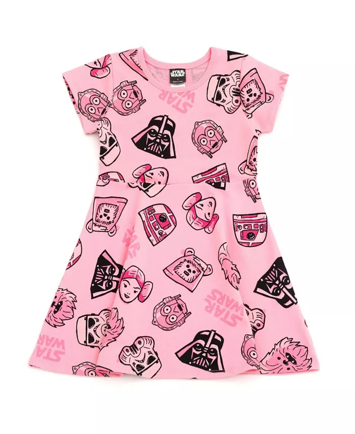 

Франч тери платье-клеш Star Wars, розовый