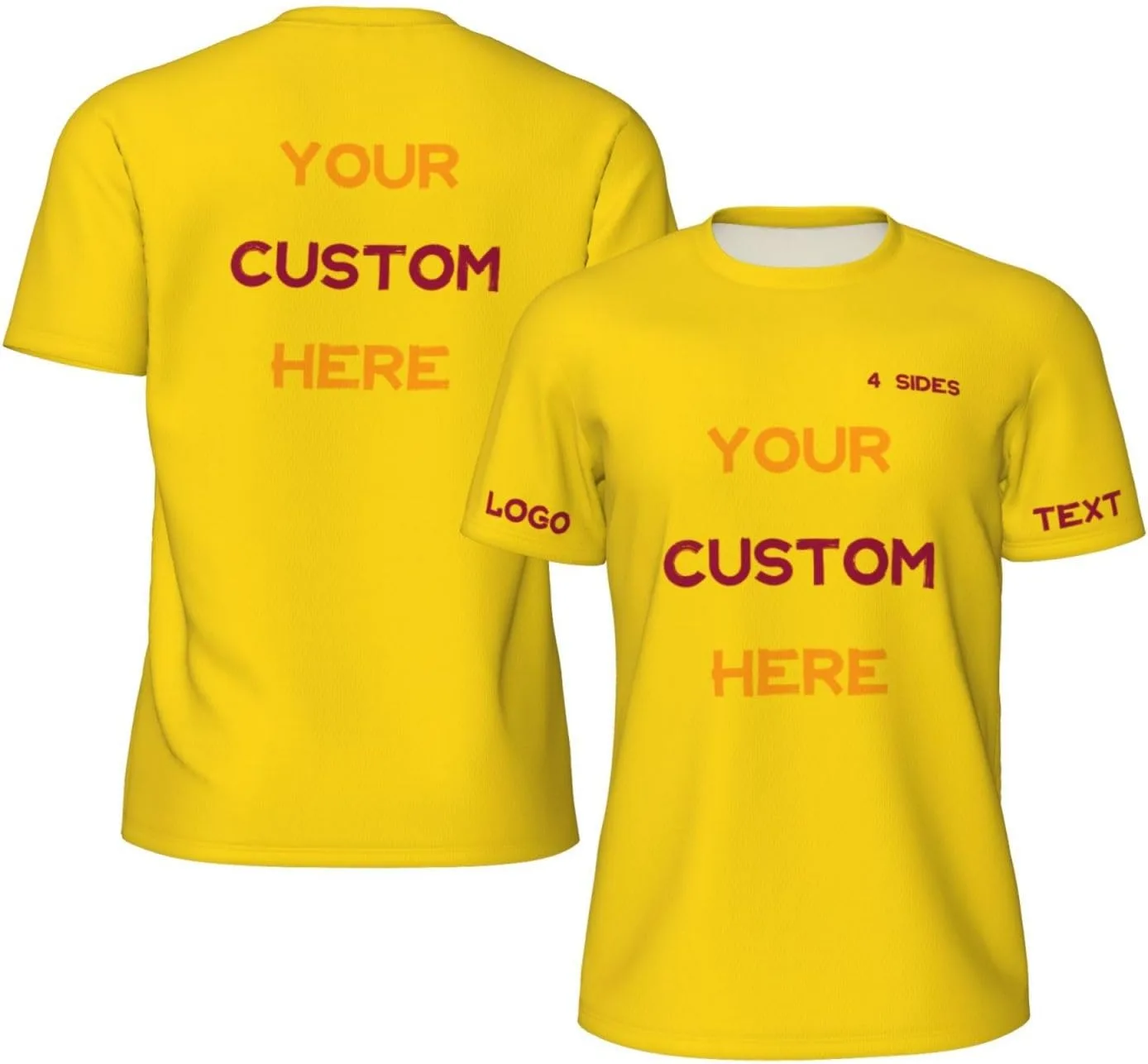 

Футболка Custom с принтом на 4 сторонах