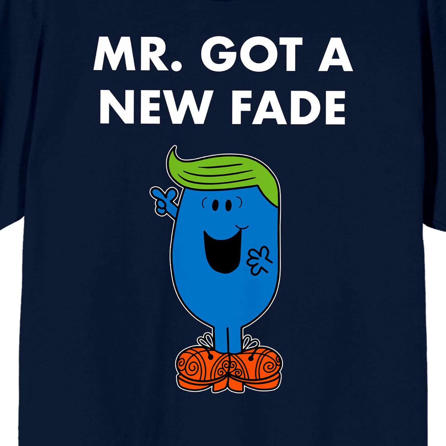 

Мужская футболка с рисунком Mr. Men And Little Miss Meme "Mr. Got A New Fade" Licensed Character
