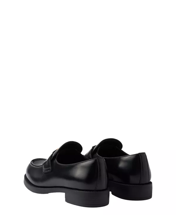 Женские лоферы из матовой кожи Prada, черный — фото 4
