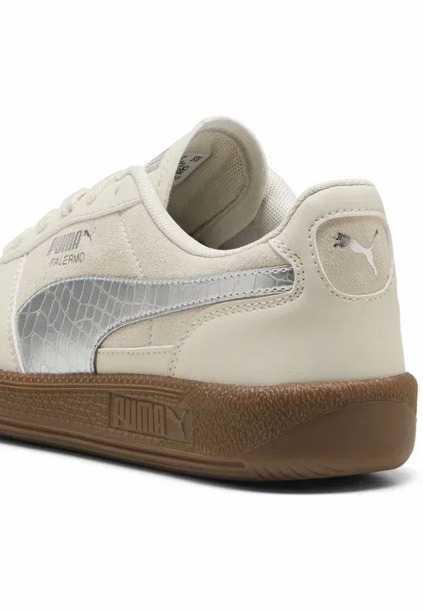 Кроссовки Puma Palermo Metallic Safari Jr, цвет альпийский снег-серебристый — фото 4
