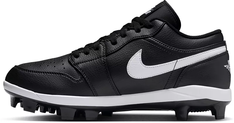 Мужские бейсбольные бутсы Nike Jordan 1 Retro MCS, черный/белый/черный — фото 3