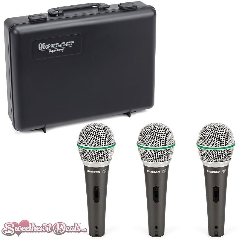 

Микрофон Samson Q6 Handheld Supercardioid Dynamic Microphone (3-Pack)