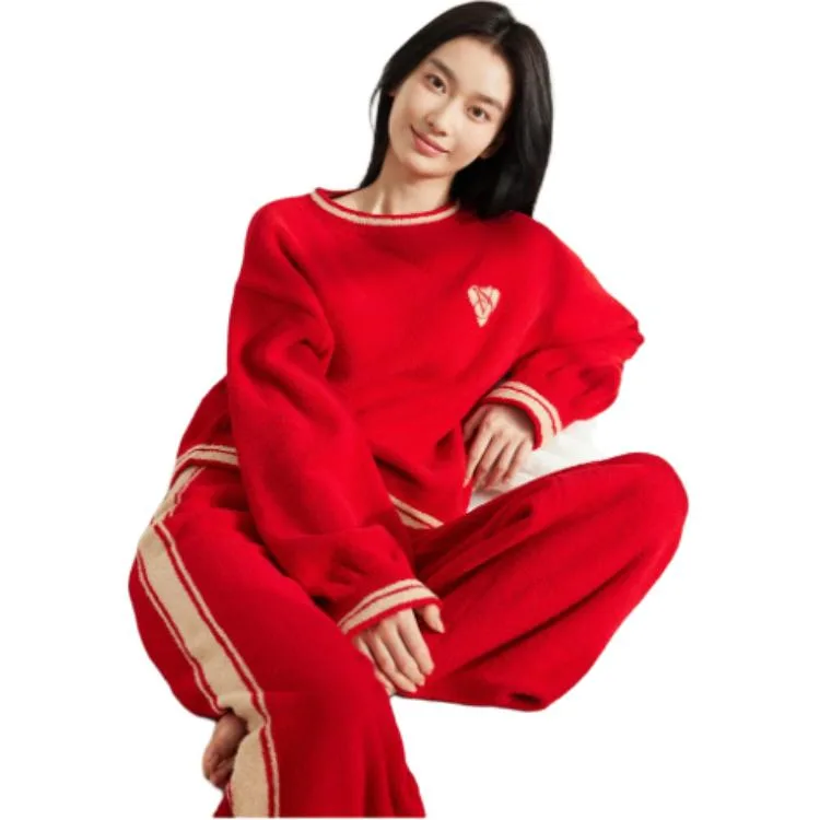 Victoria's Secret Пижамный комплект The Mix в винтажном стиле, нежный и мягкий, красный — фото 4