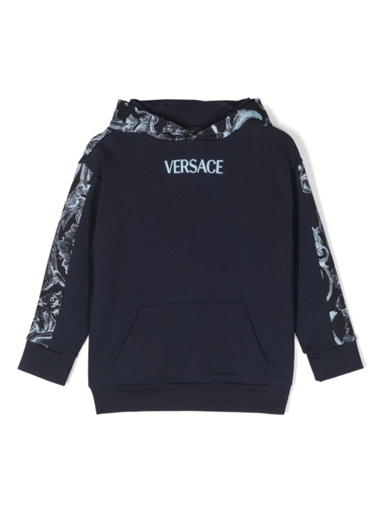 

Versace Kids худи с принтом Barocco, синий