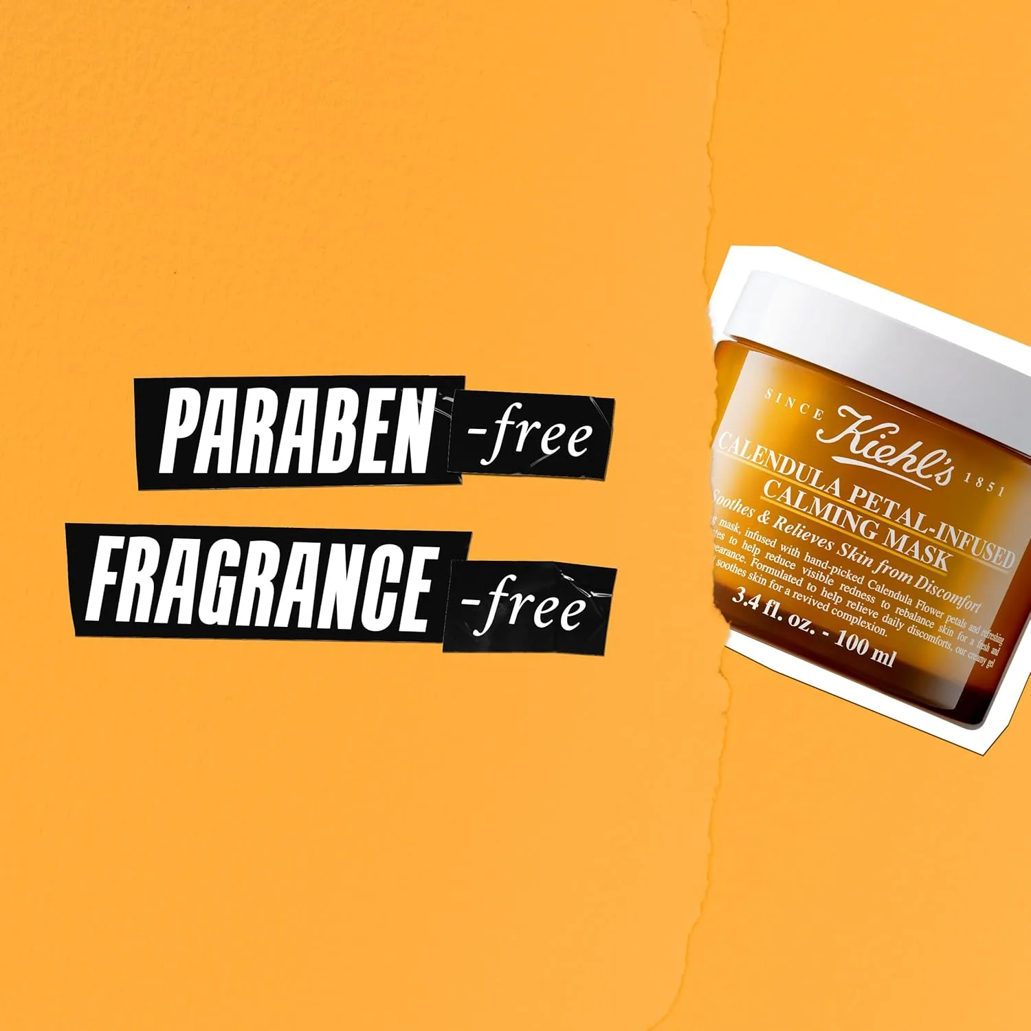 Маска для лица Kiehl's — Увлажняющая и смягчающая гелевая с лепестками календулы, подходит для всех типов кожи, 28.1 мл — фото 4