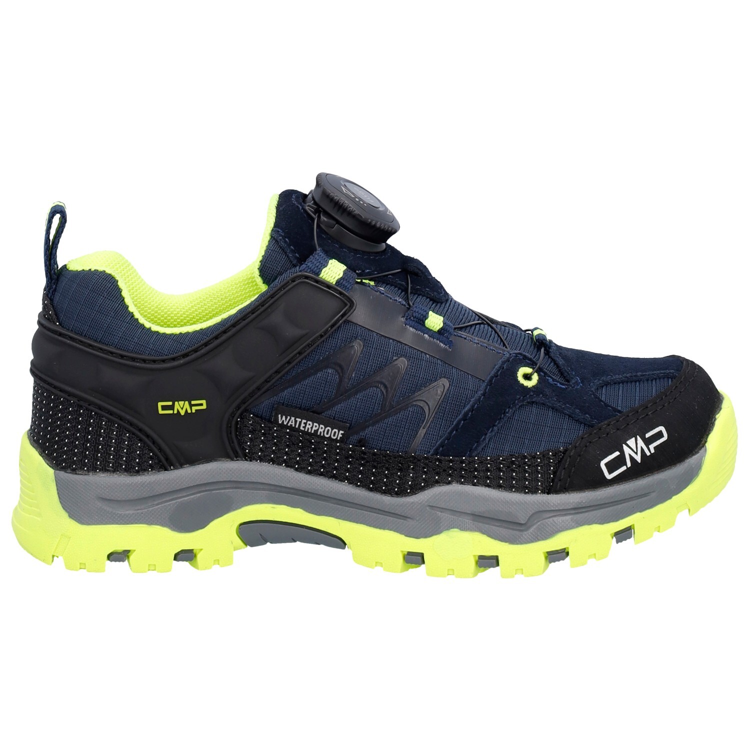 

Мультиспортивная обувь Cmp Kid's Kiruna Fitgo WP, цвет Black Blue/Yellow Fluo
