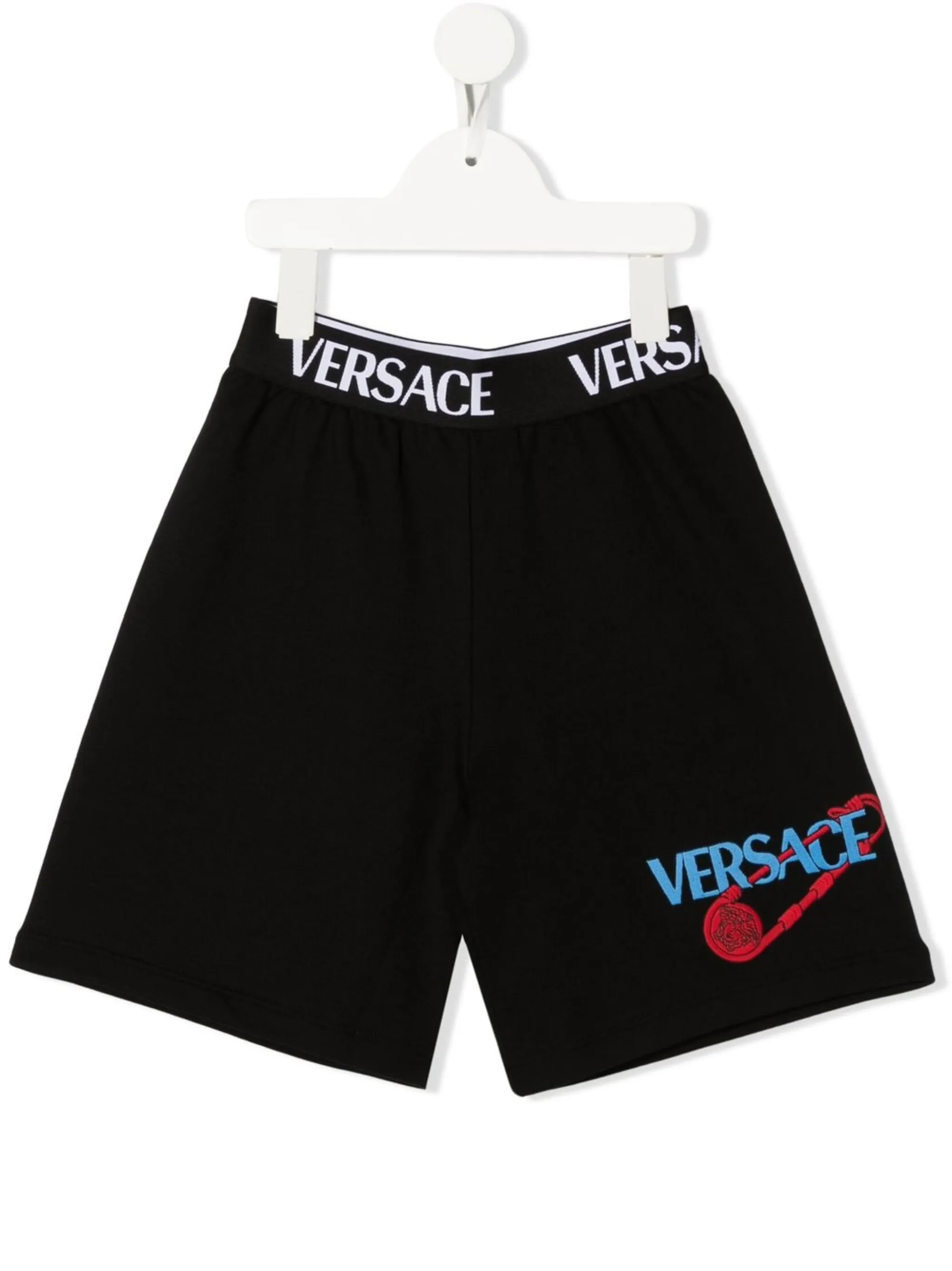 

Спортивные шорты с логотипом Versace Kids, черный