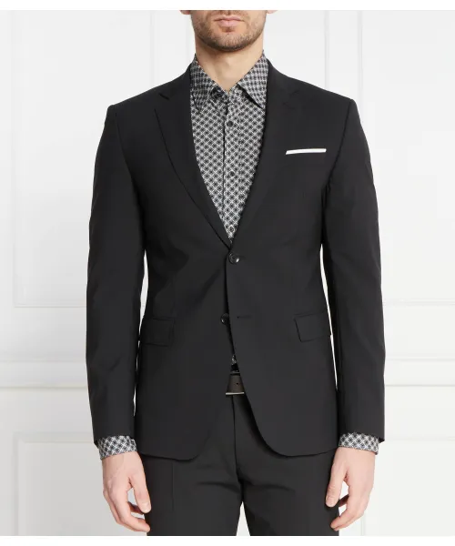 

Элегантный шерстяной жакет с травяным принтом Slim fit Joop!, черный