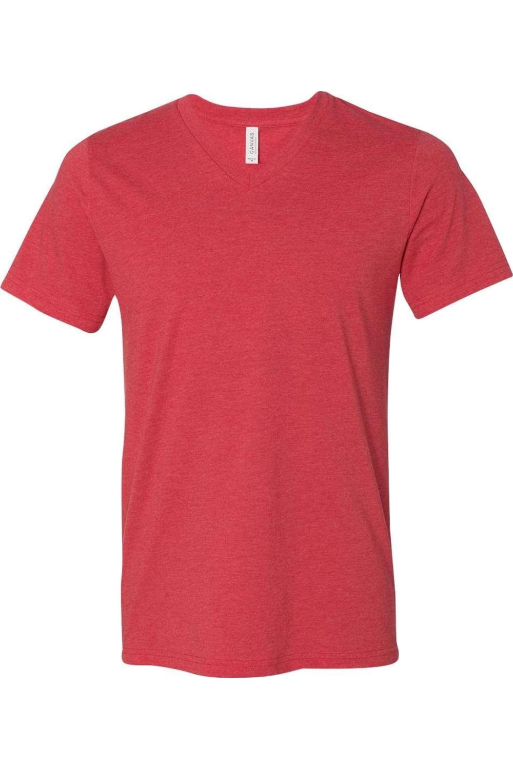

Футболка BELLA + CANVAS Heather CVC с V-образным вырезом, цвет heather red