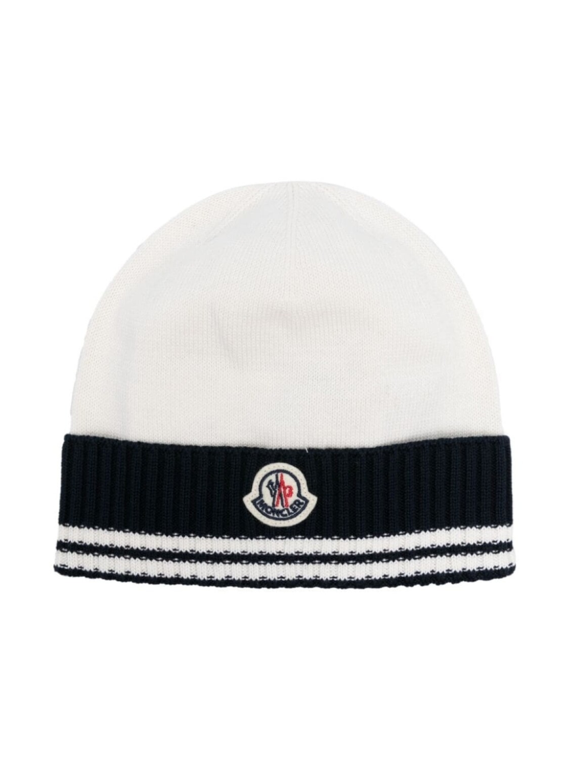 

Moncler Enfant шапка бини с нашивкой-логотипом, белый