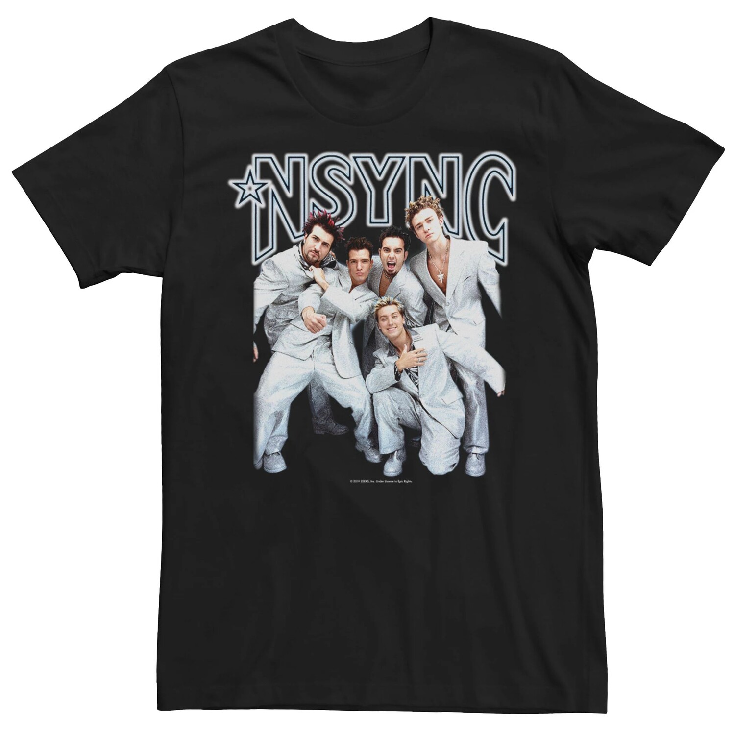 

Мужская футболка с портретом Nsync Group Shot Licensed Character