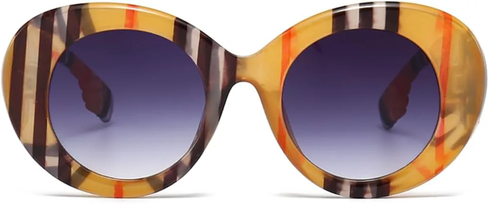 

Солнцезащитные очки с защитой UV400 | Круглая оправа, градиентные линзы | Для женщин и мужчин, для занятий спортом на открытом воздухе и вождения DSVIGF, Black