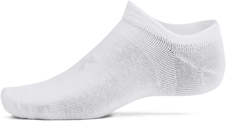 Легкие носки-невидимки Under Armour Kids' Essential 2.0 (6 шт.), (100) White/White/Halo Gray — фото 4