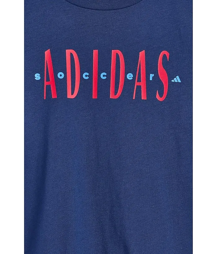 Футболка детская с принтом Adidas Soccer Tee Adidas Kids, Dark Blue — фото 3