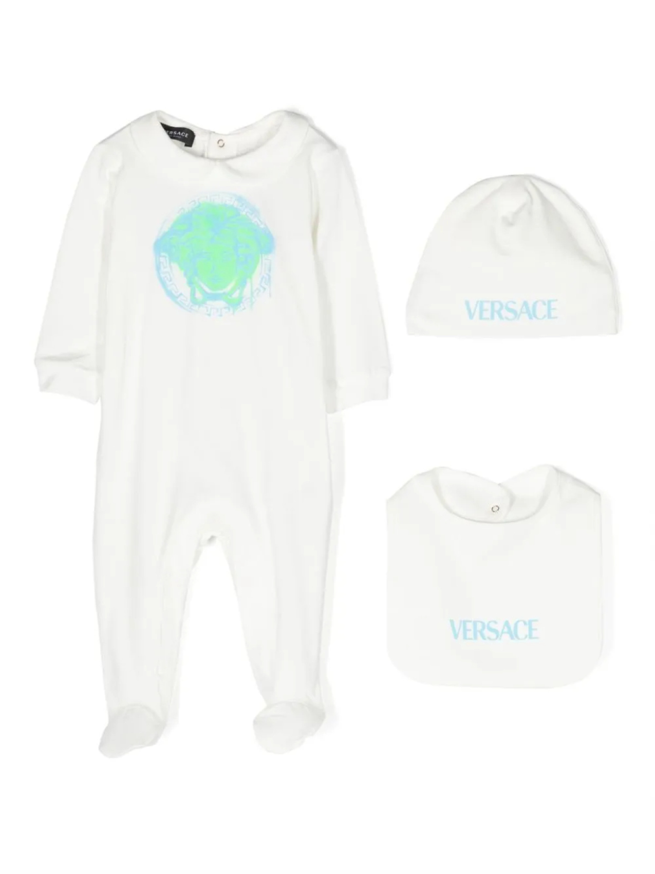 

Комплект для новорожденного с логотипом Versace Kids, белый