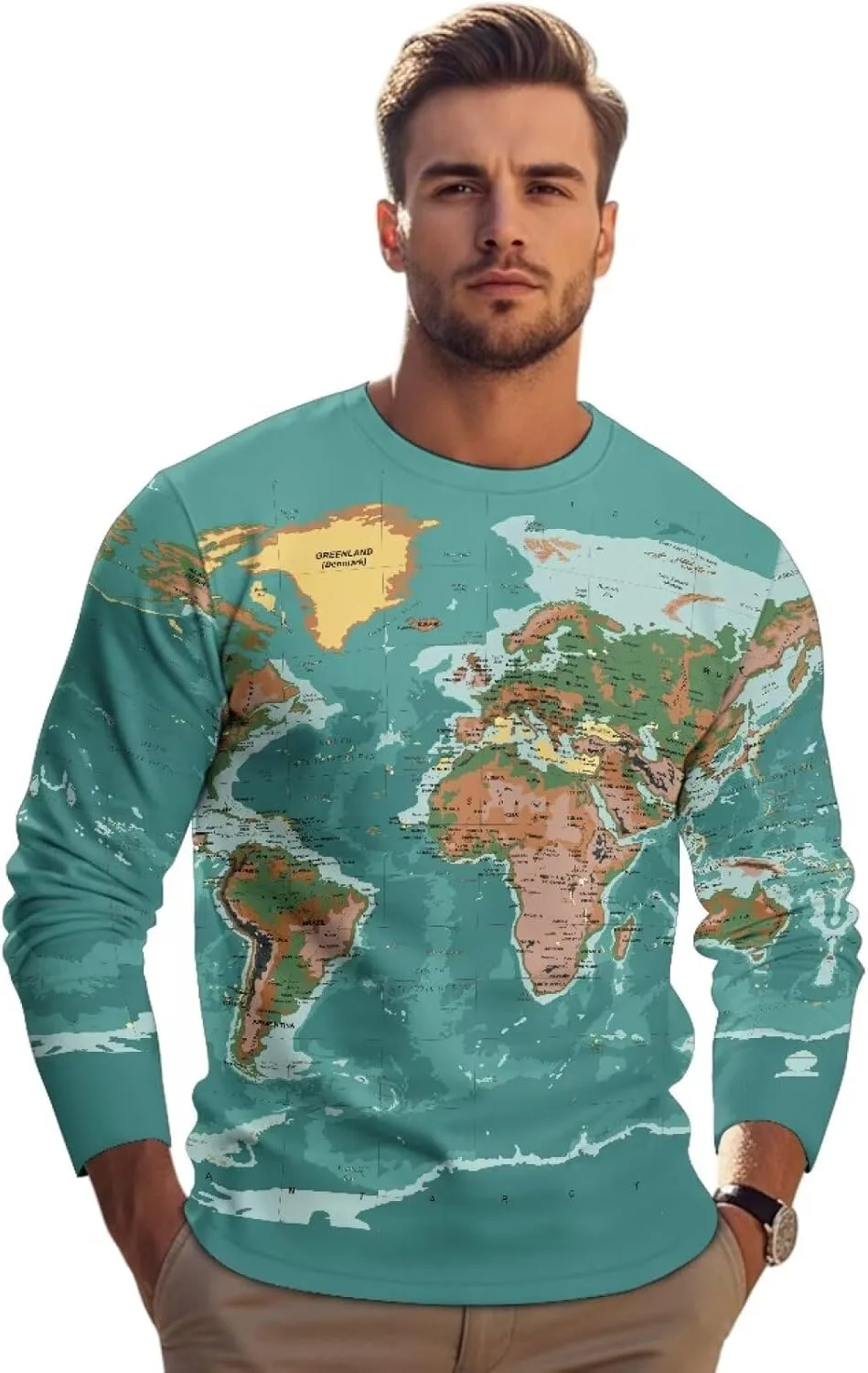 

Мужская футболка с длинным рукавом Crewneck для тренировок Eheartsgir