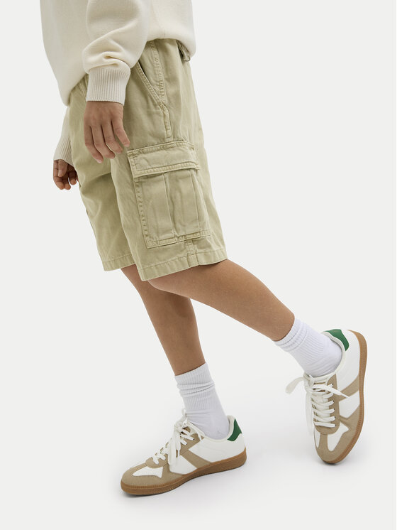 Шорты свободного кроя из ткани Karl 12269498 Jack&Jones Junior, бежевый — фото 4