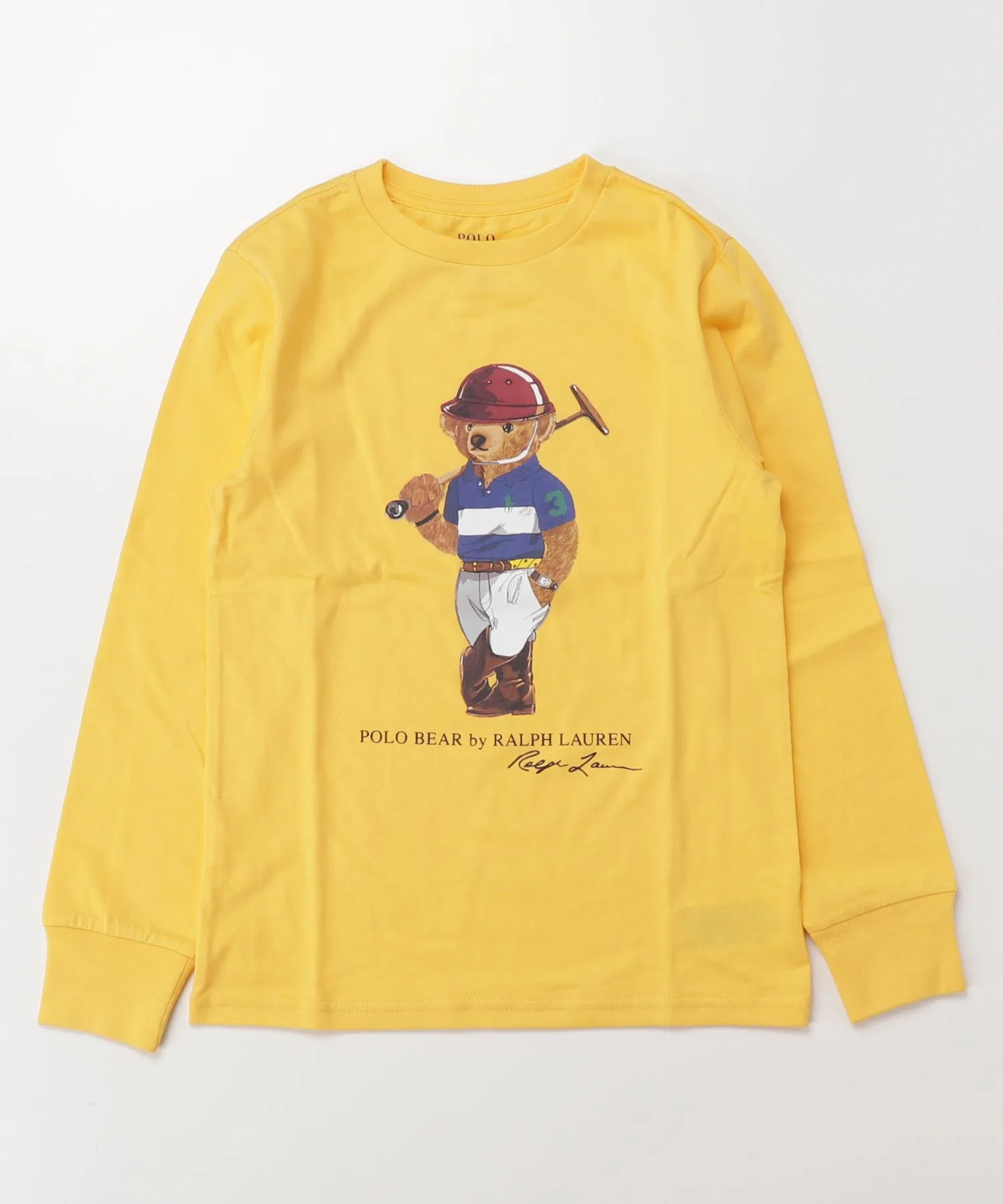 Детская футболка Polo Ralph Lauren с длинным рукавом и принтом Polo Bear — фото 3