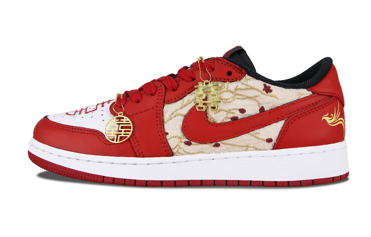 

Кроссовки Air JORDAN 1 Vintage Basketball Shoes Women's Low-Top White Yellow/Gold