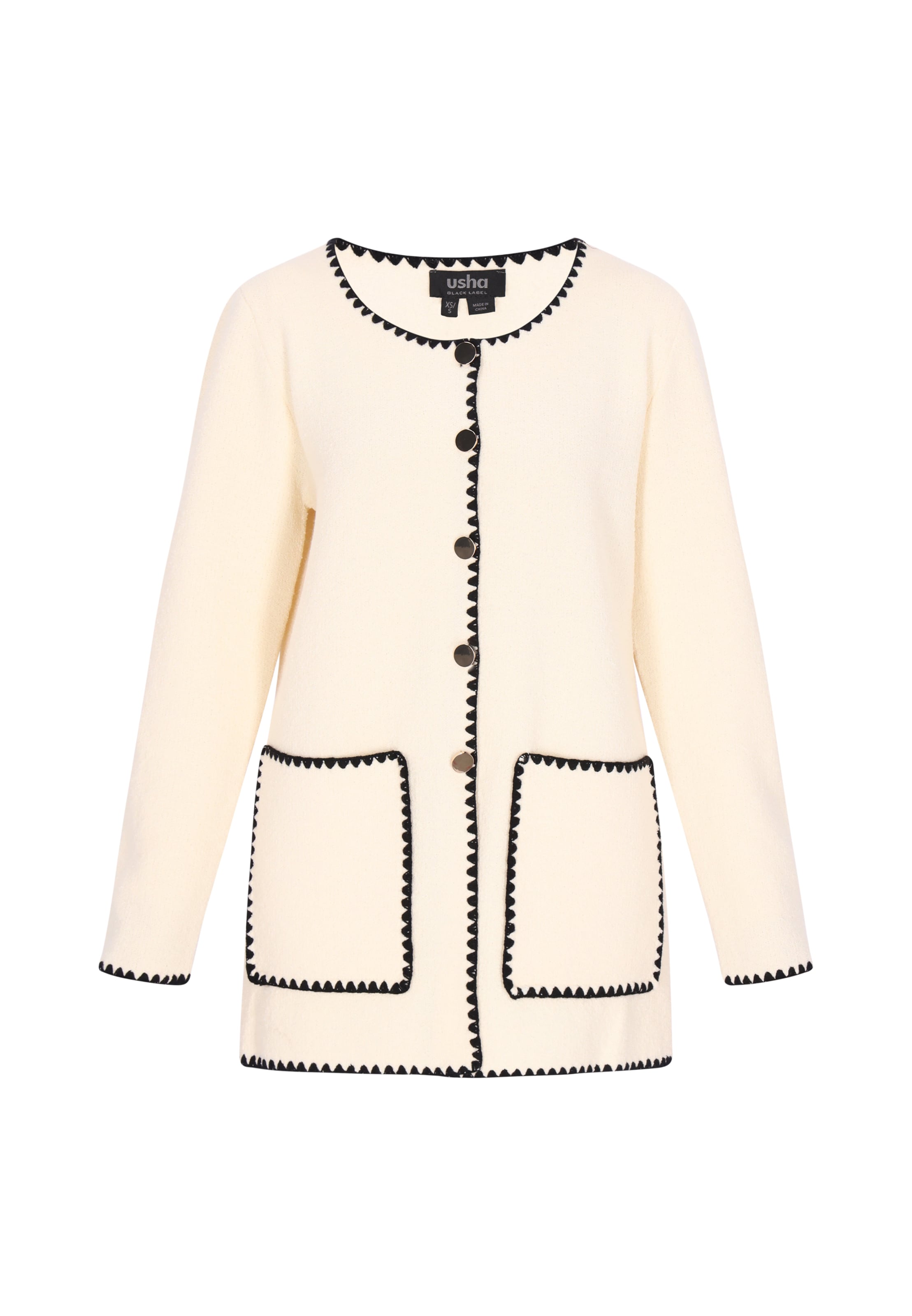 

Usha BLACK LABEL Кардиган из трикотажа в цвете off white