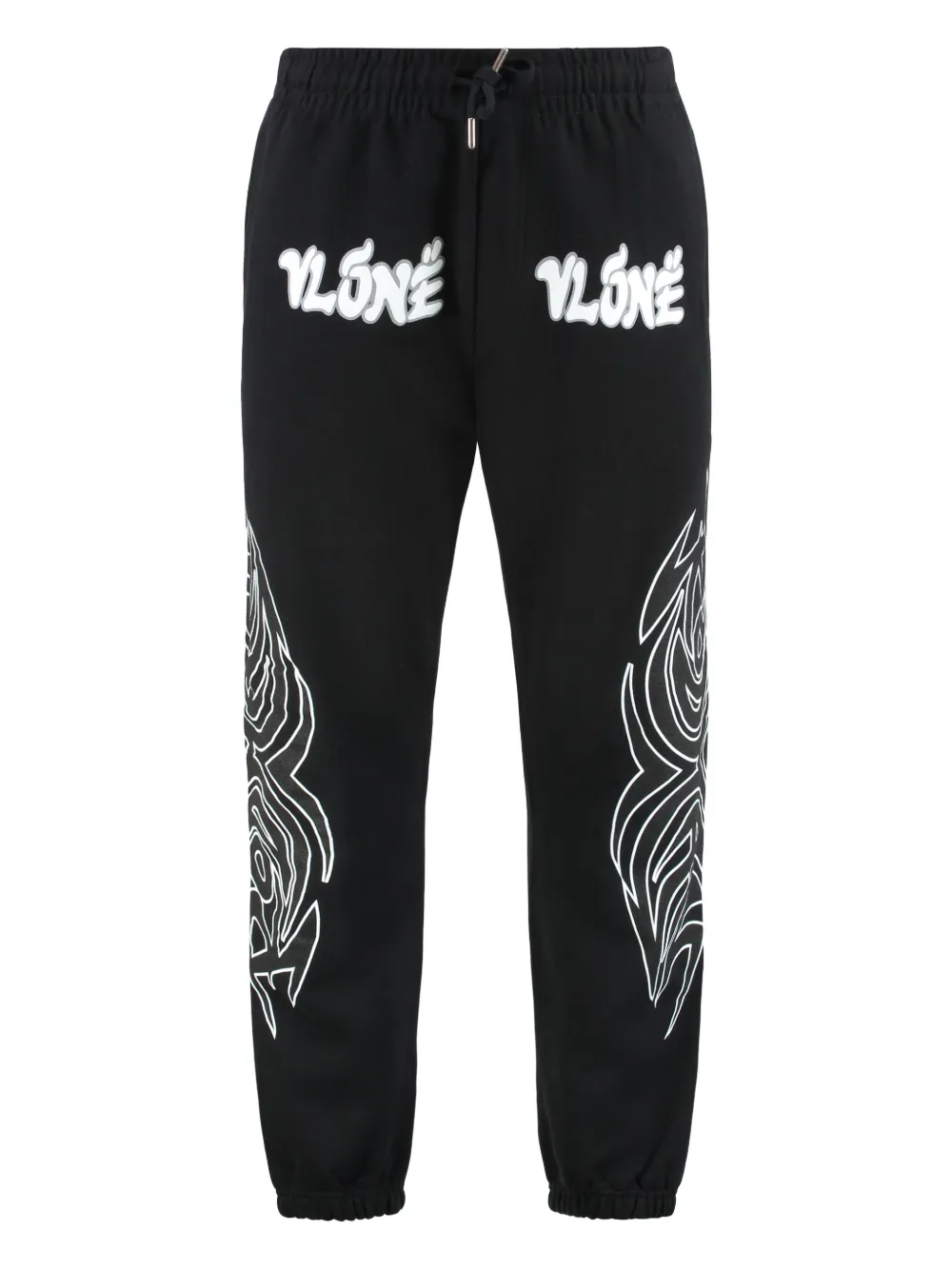 

Спортивные брюки с графическим принтом и эластичными манжетами Vlone, черный