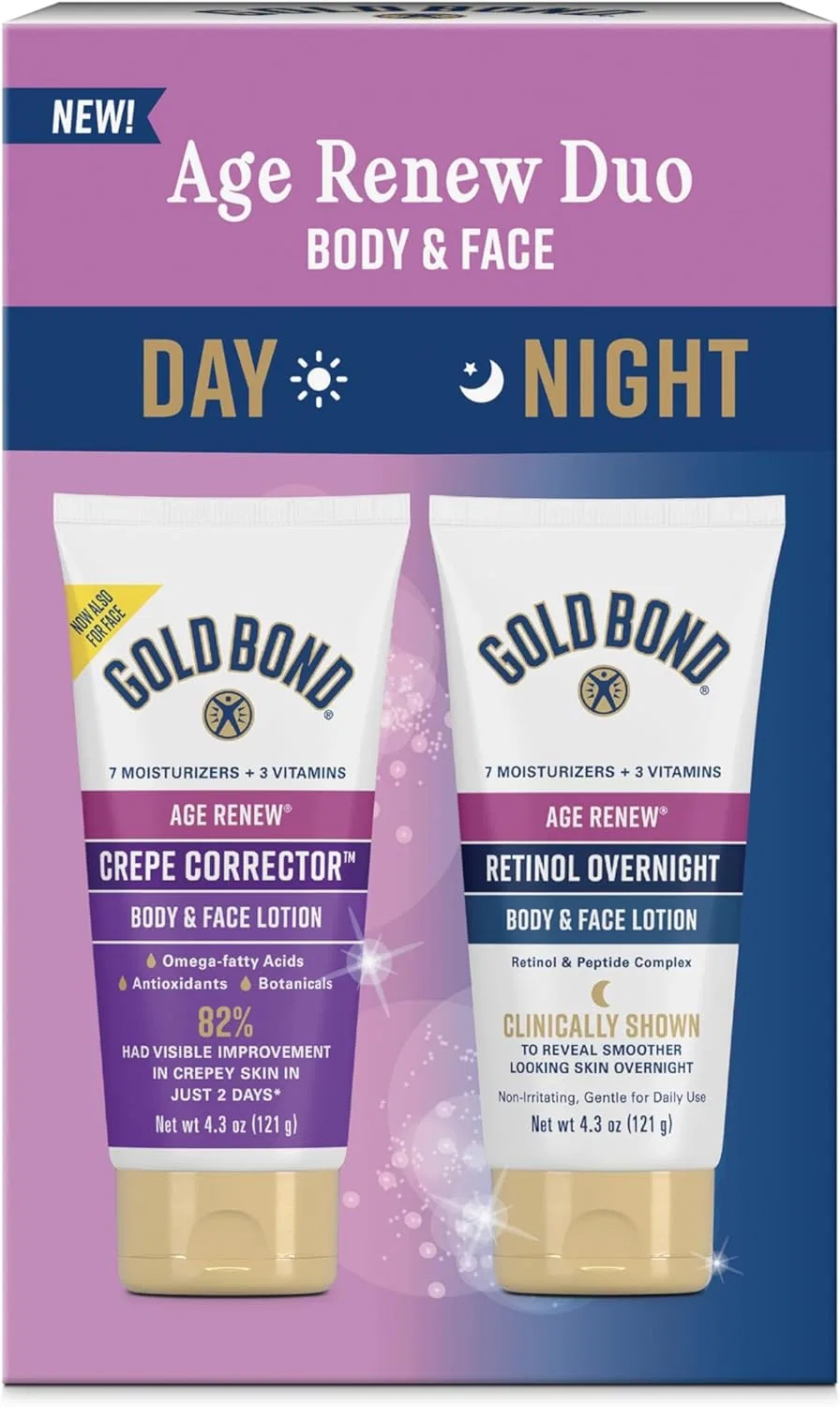 Набор для ухода за кожей лица и тела «Age Renew Day & Night Duo» от Gold Bond ‎Gold Bond