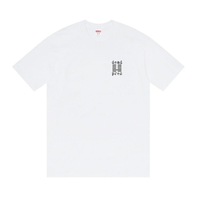 

Футболка Supreme x Dead Prez Tee 'White', белый