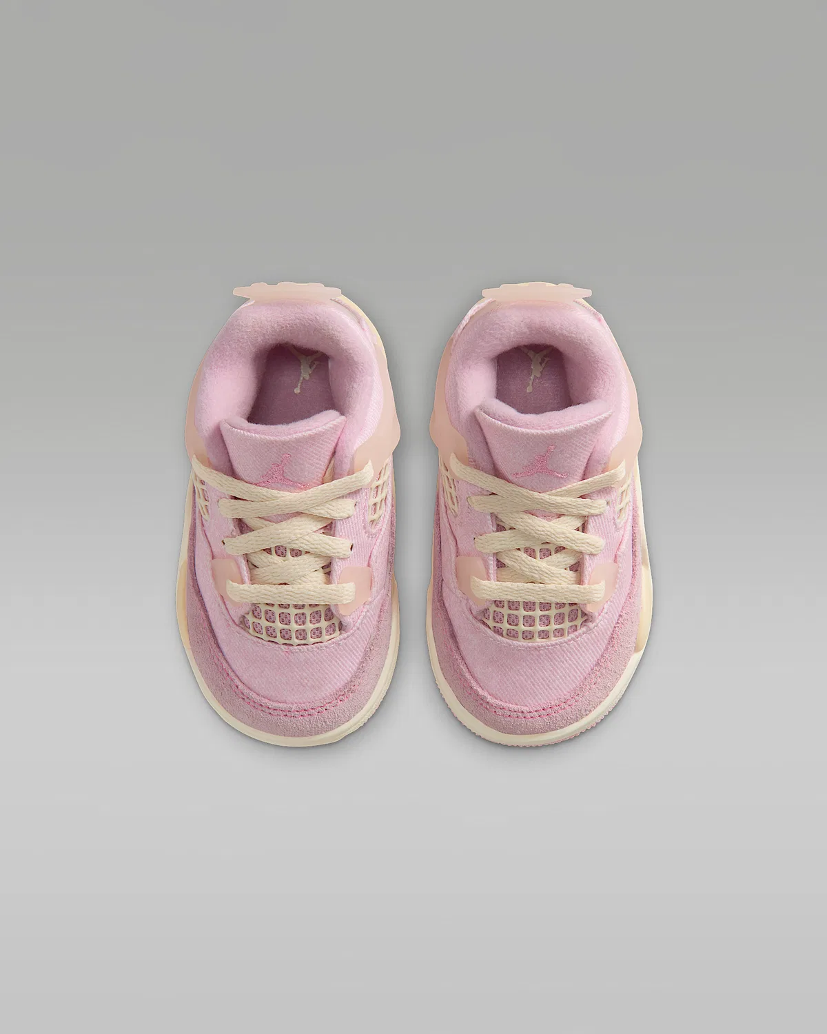Детские кроссовки Jordan 4 Retro "Pearl Pink and Iced Carmine", Pearl Pink/Coconut Milk/Muslin/Iced Carmine — фото 4