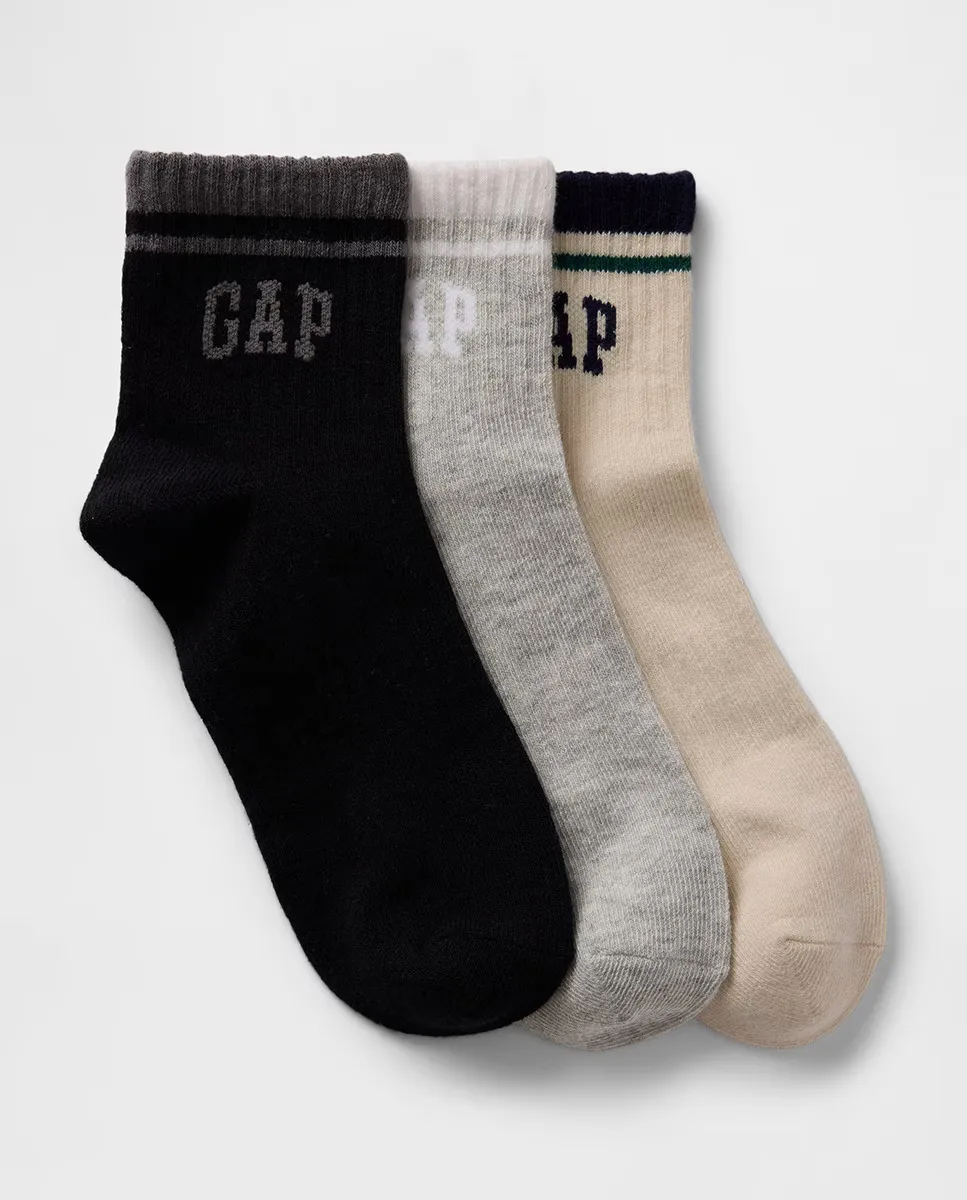 

Мягкие и эластичные круглые носки в рубчик с логотипом GAP на верхней части и усиленным носком для детей, многоцветный