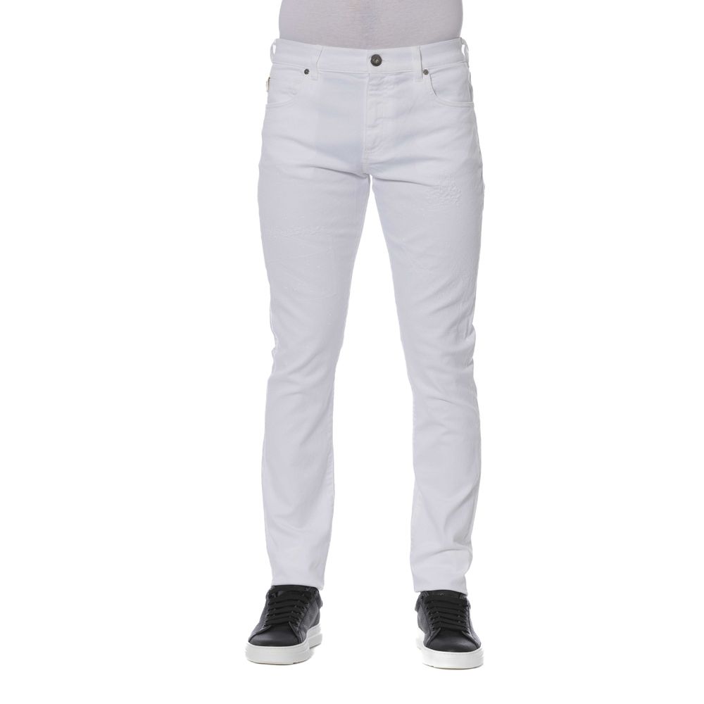 

Белые хлопковые мужские джинсы Trussardi jeans