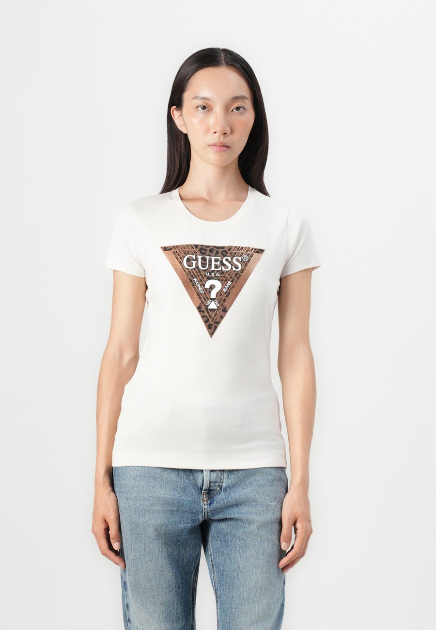 

Футболка Guess LEO TRIANGLE TEE, Cream White/Off-White