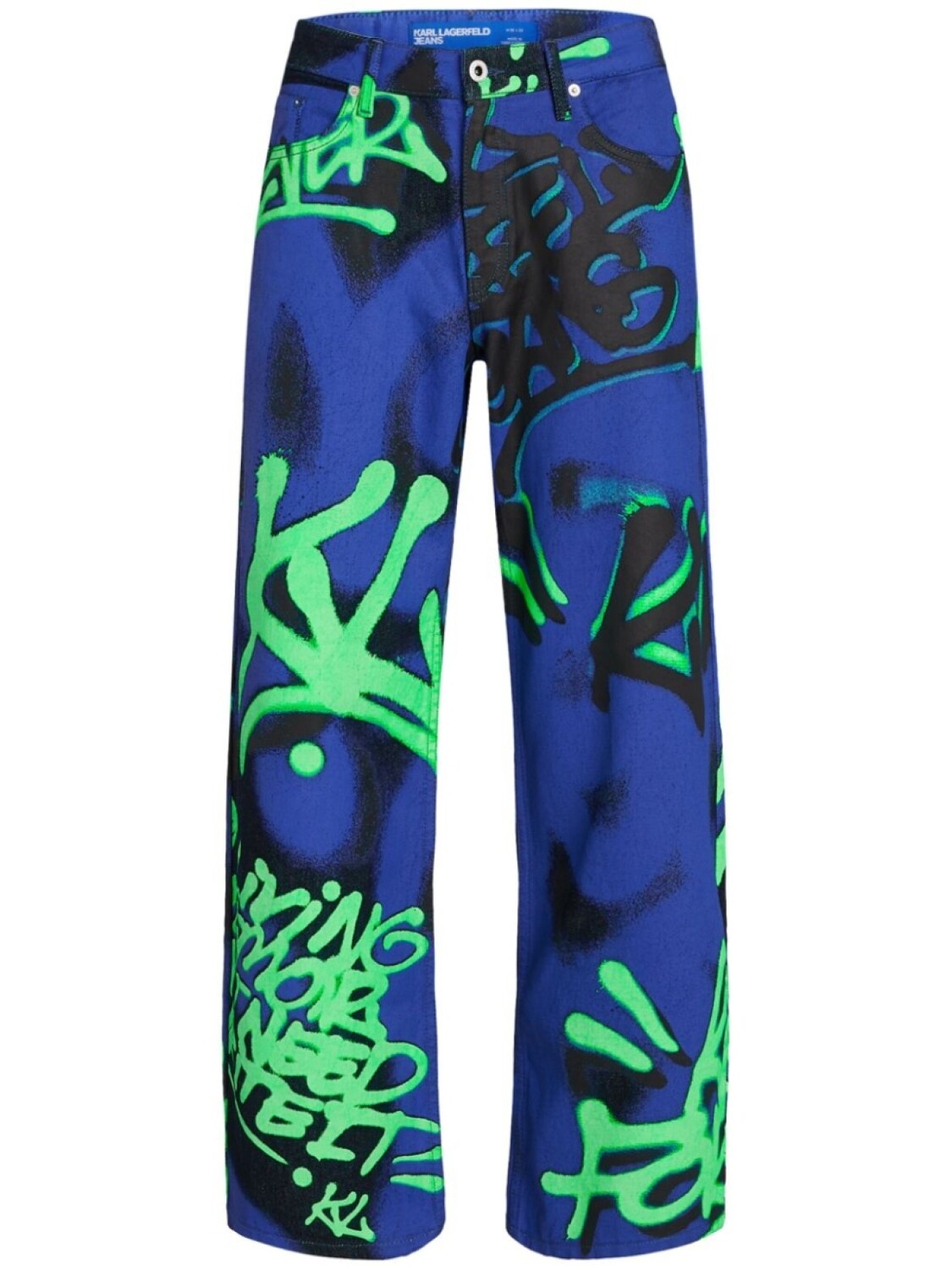 

Karl Lagerfeld Jeans широкие джинсы средней посадки из коллаборации с Crapule2000, синий