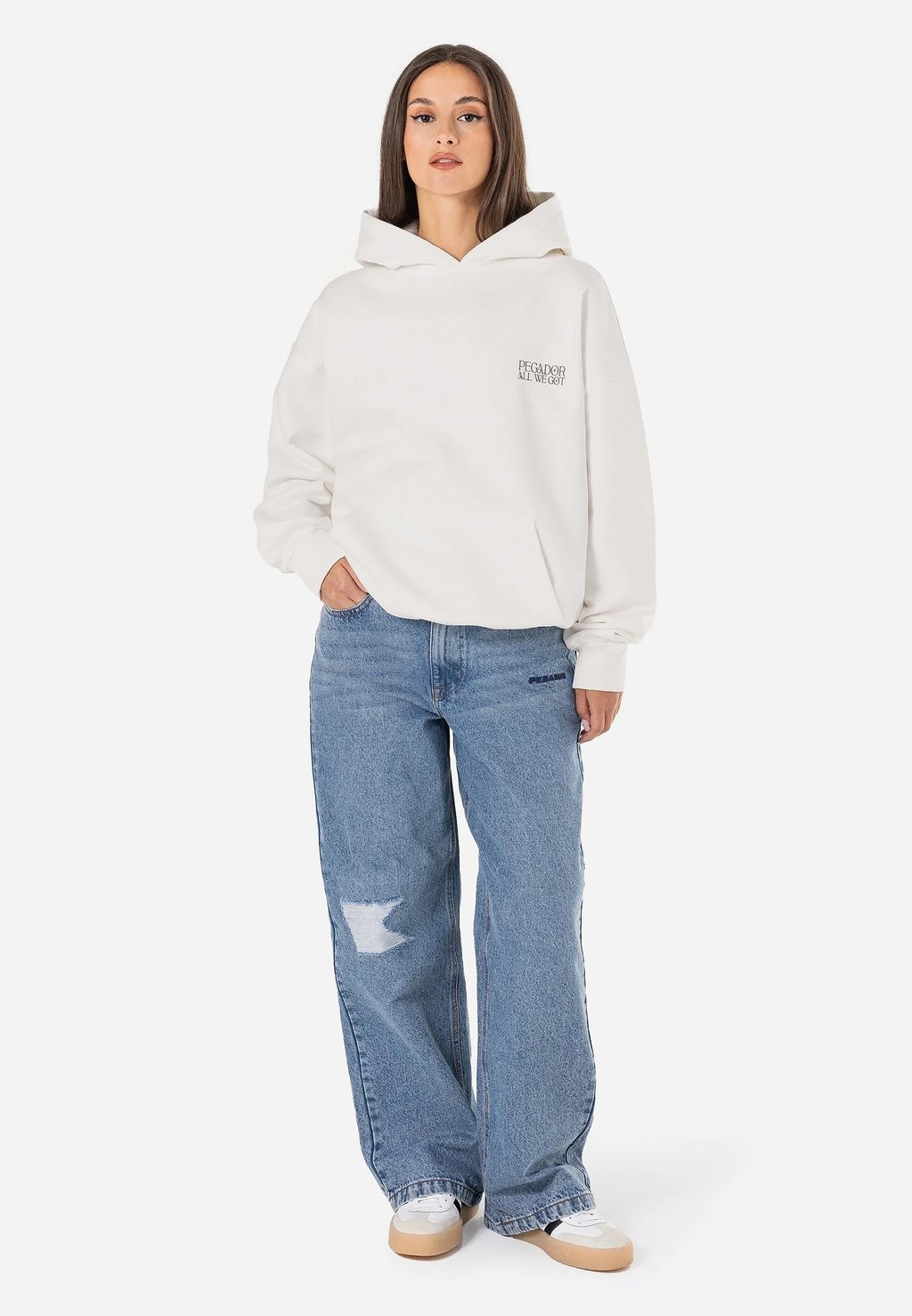 

Толстовка с капюшоном BEALI OVERSIZED HOODIE Pegador, молочный