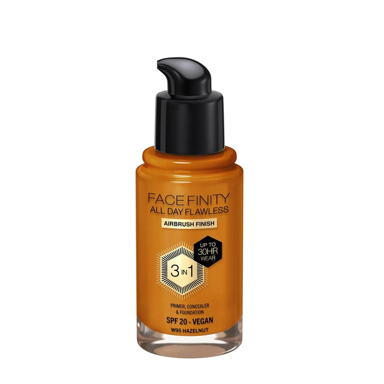 Тональная основа Max Factor Facefinity All Day Flawless, SPF20, оттенок Fb.95 Max Factor, Hazelnut — фото 2