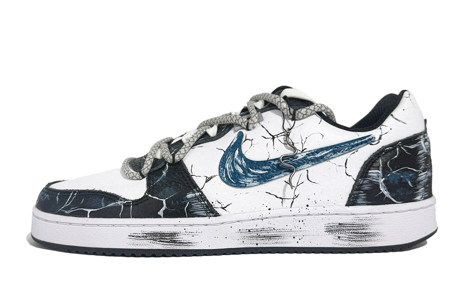 

Eberson zero domain износостойкие и легкие низкие кроссовки для скейтборда men's Nike, белый/синий/черный