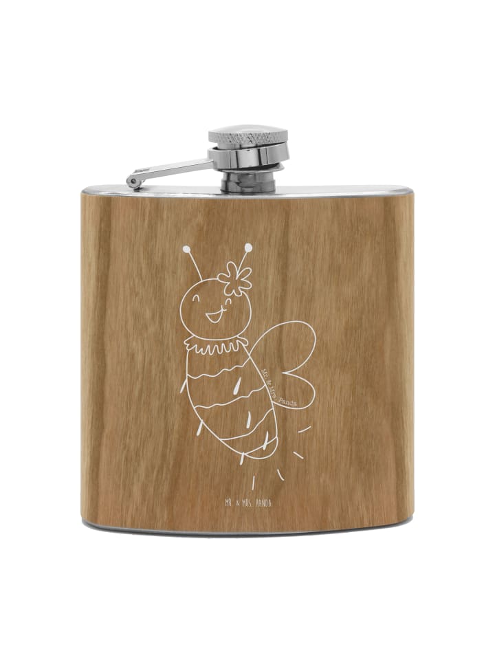 

Mr. & Mrs. Panda Фляжка Flachmann Aus Edelstahl Einhorn Pilz ohne Spruch in Braun