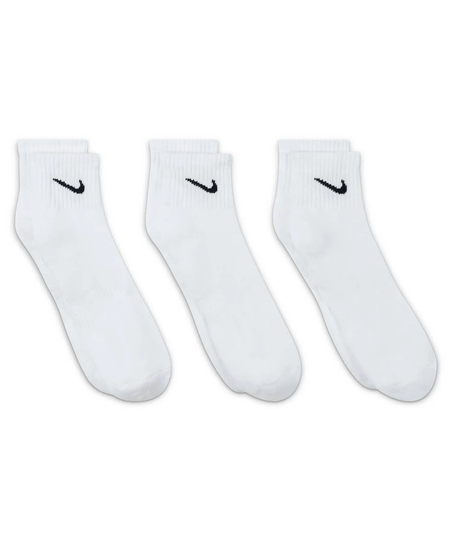 Носки для тренировок Nike Everyday Cushioned Training Ankle Socks (3 пары) SX7667-100 белые — фото 3