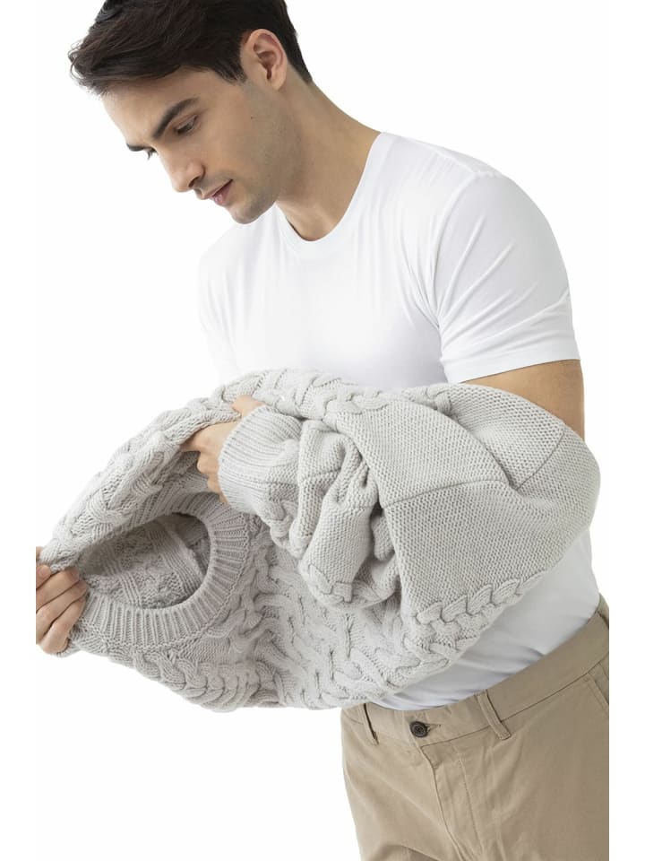 

Мужская футболка с круглым вырезом белого цвета Mey