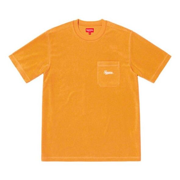 

Футболка ss19 terry pocket tee short sleeve orange Supreme, оранжевый