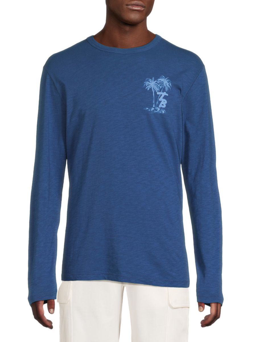 

Футболка с длинным рукавом High Tide Hangout из хлопка Tommy Bahama, цвет Dark Blue