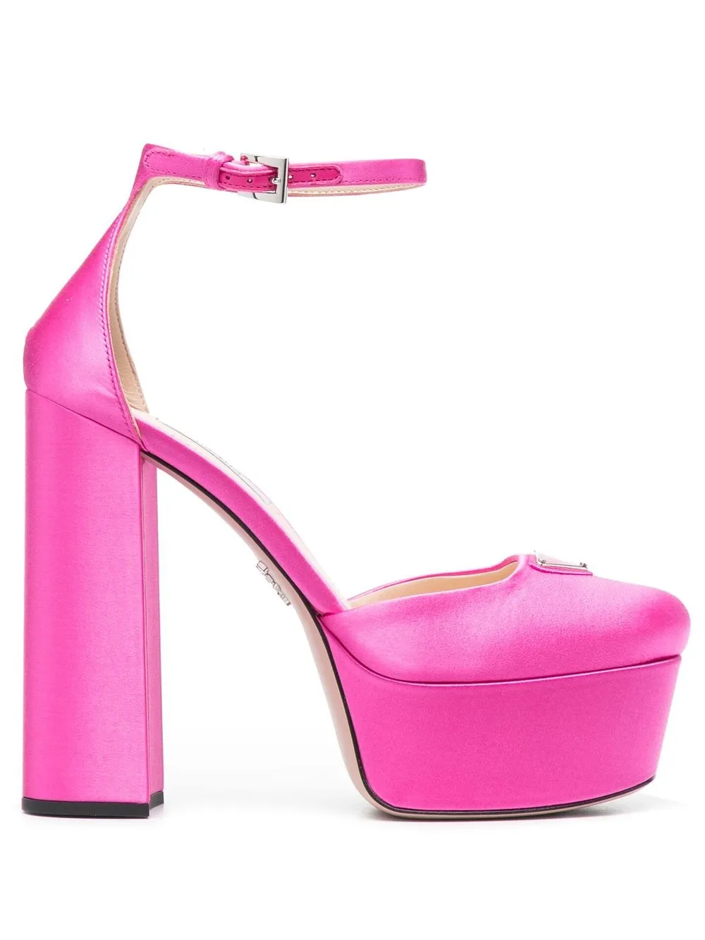 Туфли на платформе с логотипом Prada, розовый